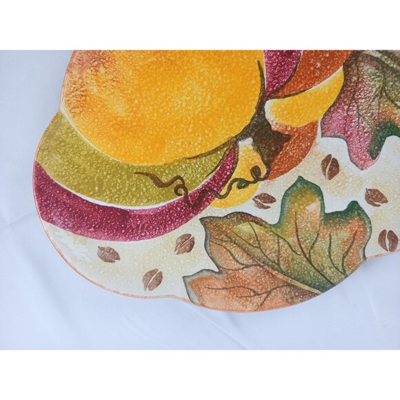 Italian Fruit Tray Made In Italy Colorful Hand Painted Ceramic Serving Tray - Picture 4 of 10